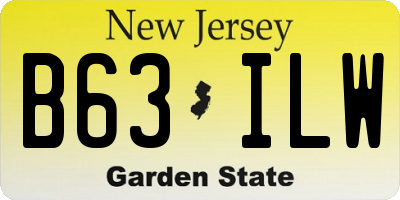 NJ license plate B63ILW