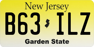 NJ license plate B63ILZ