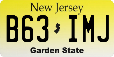 NJ license plate B63IMJ