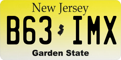 NJ license plate B63IMX