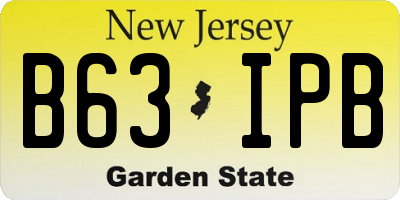 NJ license plate B63IPB