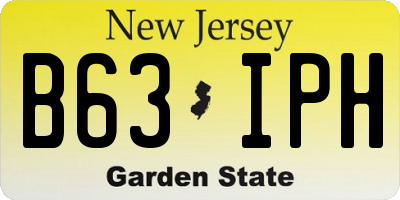 NJ license plate B63IPH