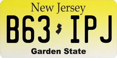 NJ license plate B63IPJ