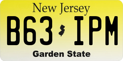NJ license plate B63IPM