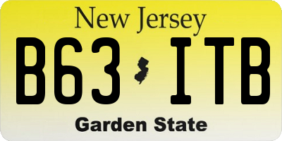 NJ license plate B63ITB