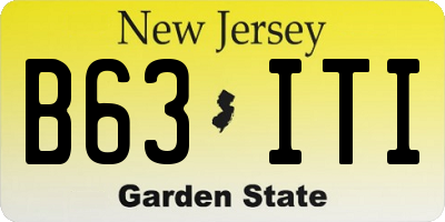 NJ license plate B63ITI