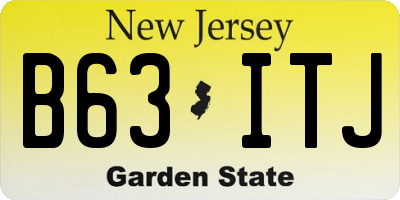 NJ license plate B63ITJ