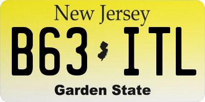 NJ license plate B63ITL