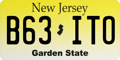 NJ license plate B63ITO