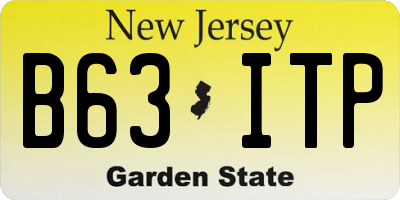 NJ license plate B63ITP