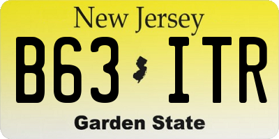 NJ license plate B63ITR