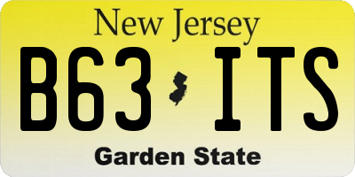 NJ license plate B63ITS