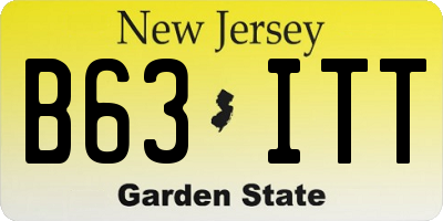 NJ license plate B63ITT