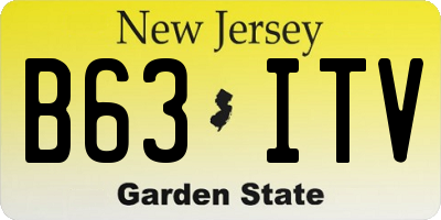 NJ license plate B63ITV