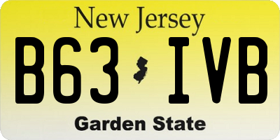 NJ license plate B63IVB