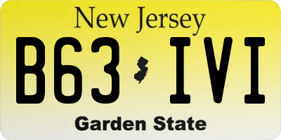 NJ license plate B63IVI