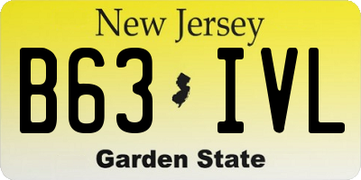 NJ license plate B63IVL