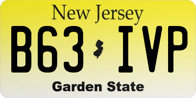 NJ license plate B63IVP