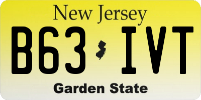 NJ license plate B63IVT