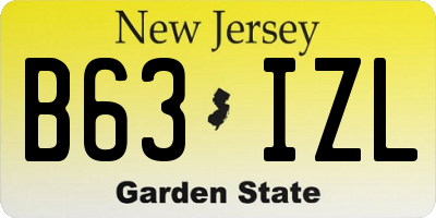 NJ license plate B63IZL