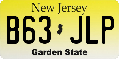 NJ license plate B63JLP