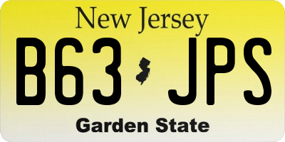 NJ license plate B63JPS