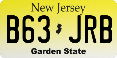 NJ license plate B63JRB