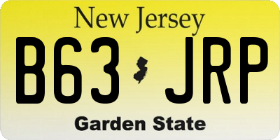 NJ license plate B63JRP