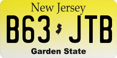 NJ license plate B63JTB