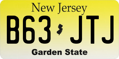 NJ license plate B63JTJ