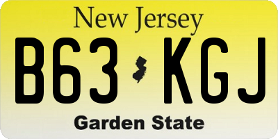 NJ license plate B63KGJ