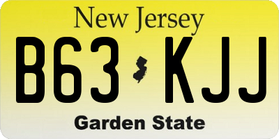 NJ license plate B63KJJ
