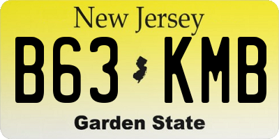 NJ license plate B63KMB