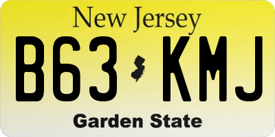 NJ license plate B63KMJ