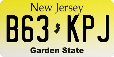 NJ license plate B63KPJ