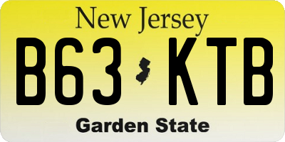 NJ license plate B63KTB