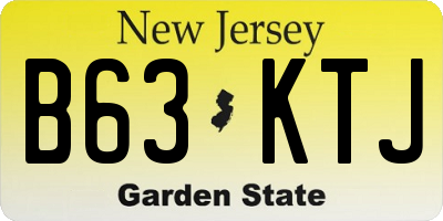 NJ license plate B63KTJ