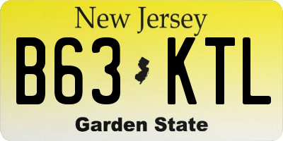 NJ license plate B63KTL