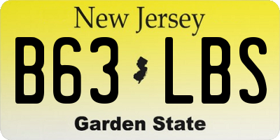 NJ license plate B63LBS