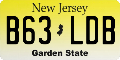 NJ license plate B63LDB