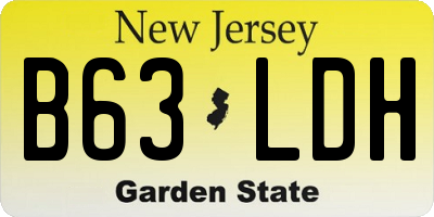 NJ license plate B63LDH