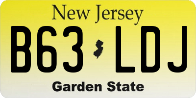 NJ license plate B63LDJ
