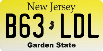 NJ license plate B63LDL