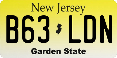 NJ license plate B63LDN