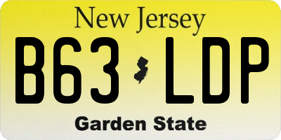 NJ license plate B63LDP