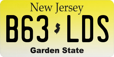 NJ license plate B63LDS