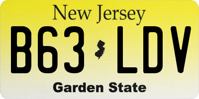 NJ license plate B63LDV