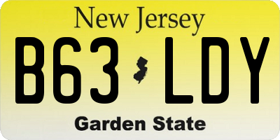 NJ license plate B63LDY