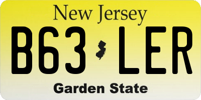 NJ license plate B63LER