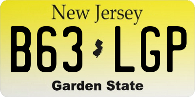 NJ license plate B63LGP